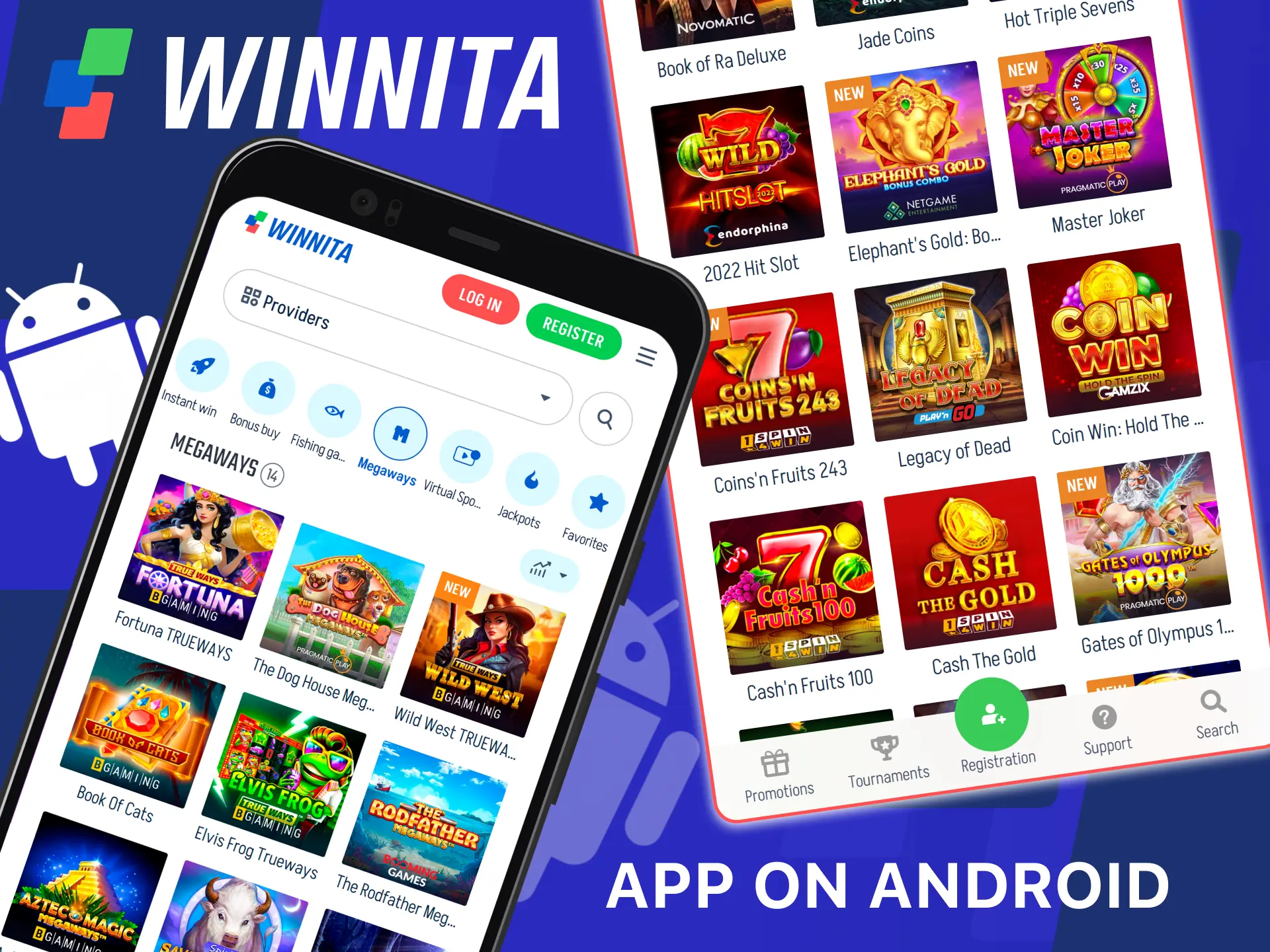 Install the official Winnita app on Android for fast gaming access.