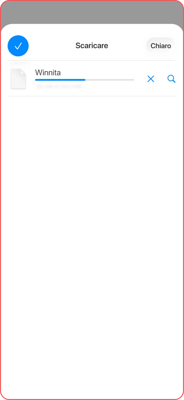 Tocca il pulsante di download iOS sul sito ufficiale Winnita per iniziare.