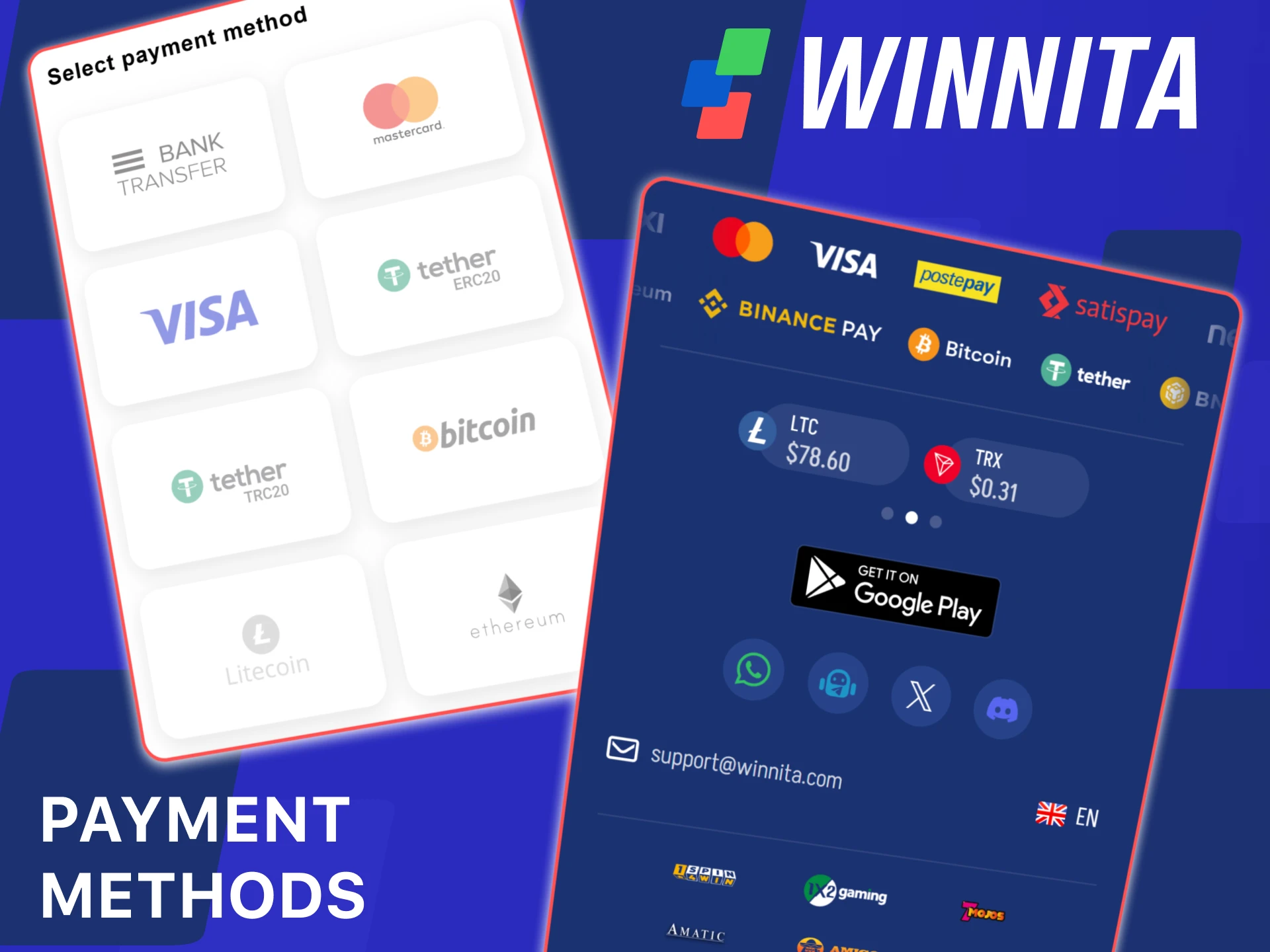 Use secure mobile payment methods on the official Winnita app for deposits and withdrawals.