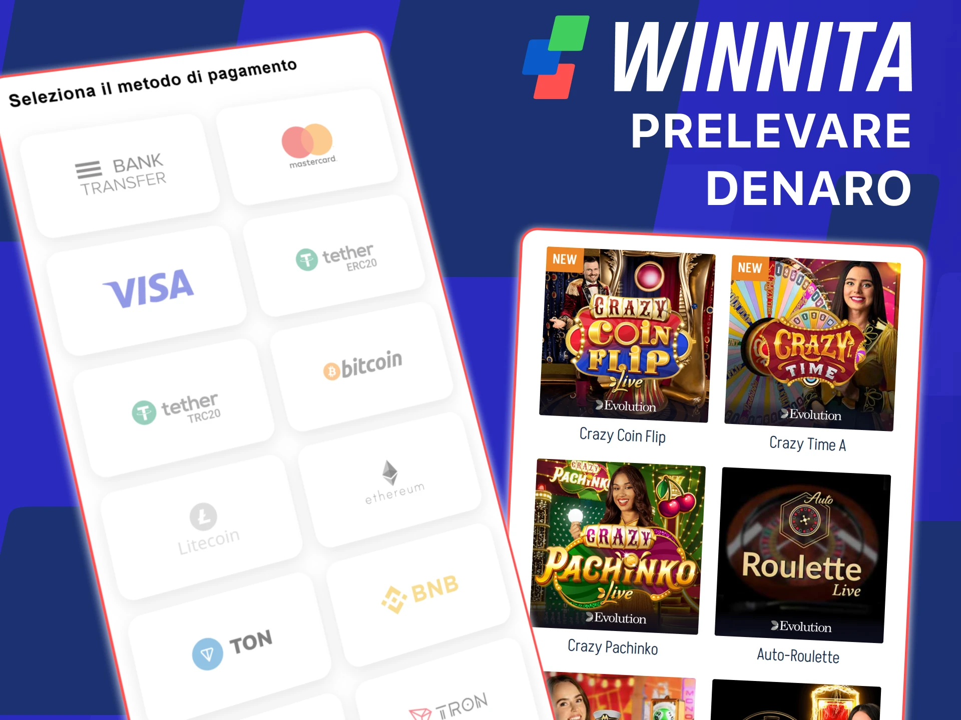 Preleva le tue vincite rapidamente e in sicurezza con l’app mobile Winnita.