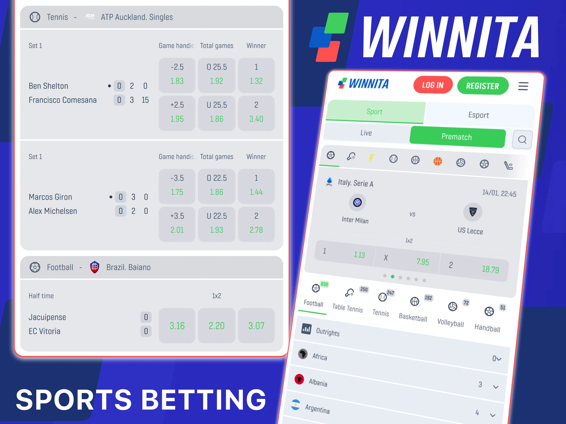 Download the official Winnita sports betting app for fast mobile wagering.