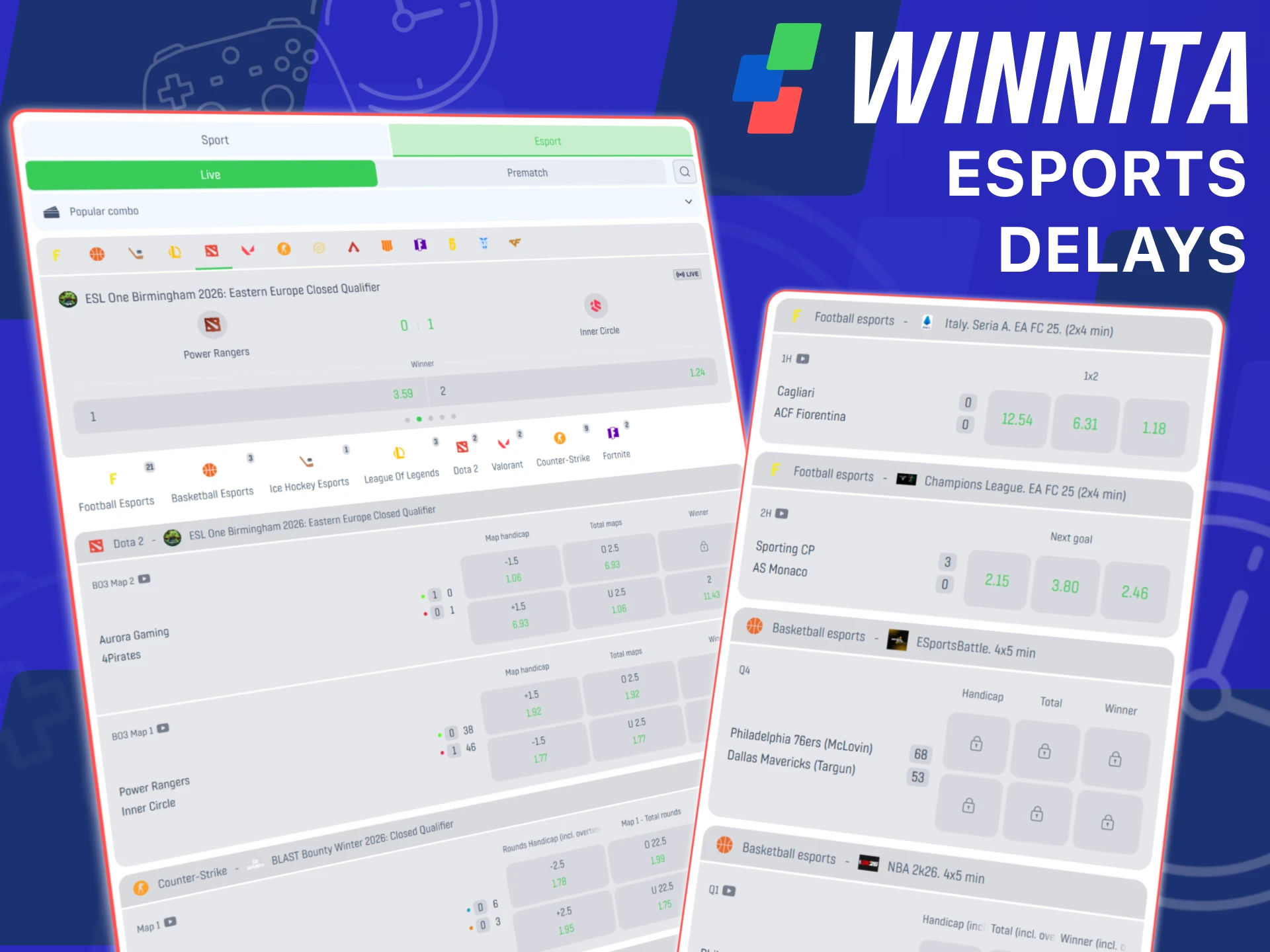 Learn about esports delays and refund policies on Winnita site.