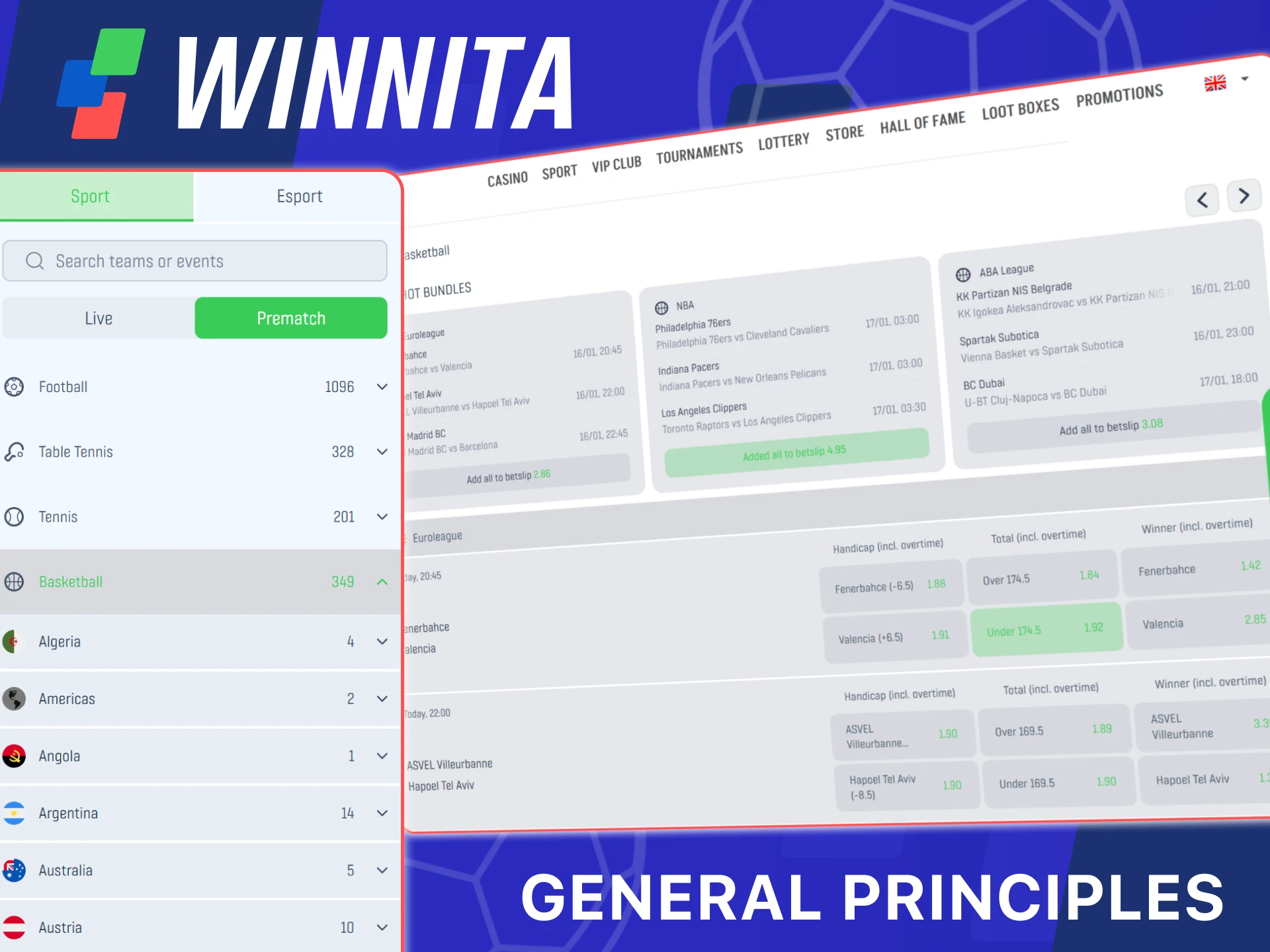 Learn general sports betting principles on the Winnita site.