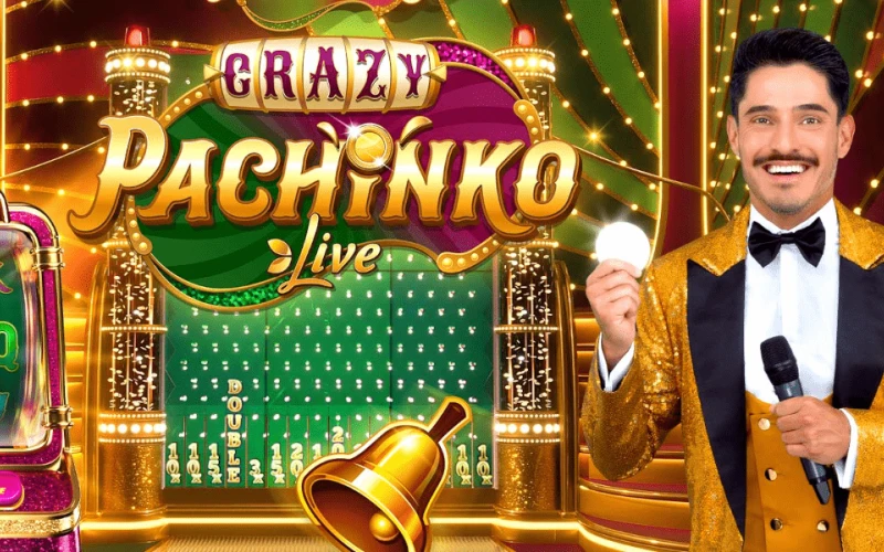 Play Crazy Pachinko vertical ball-drop game with random multipliers on Winnita.