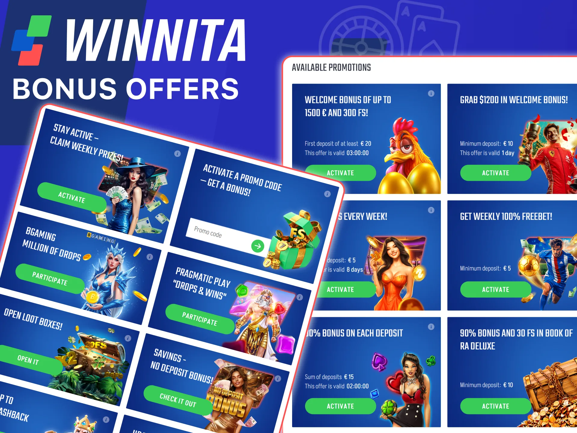 Claim exclusive bonus offers for Italian players at Winnita.
