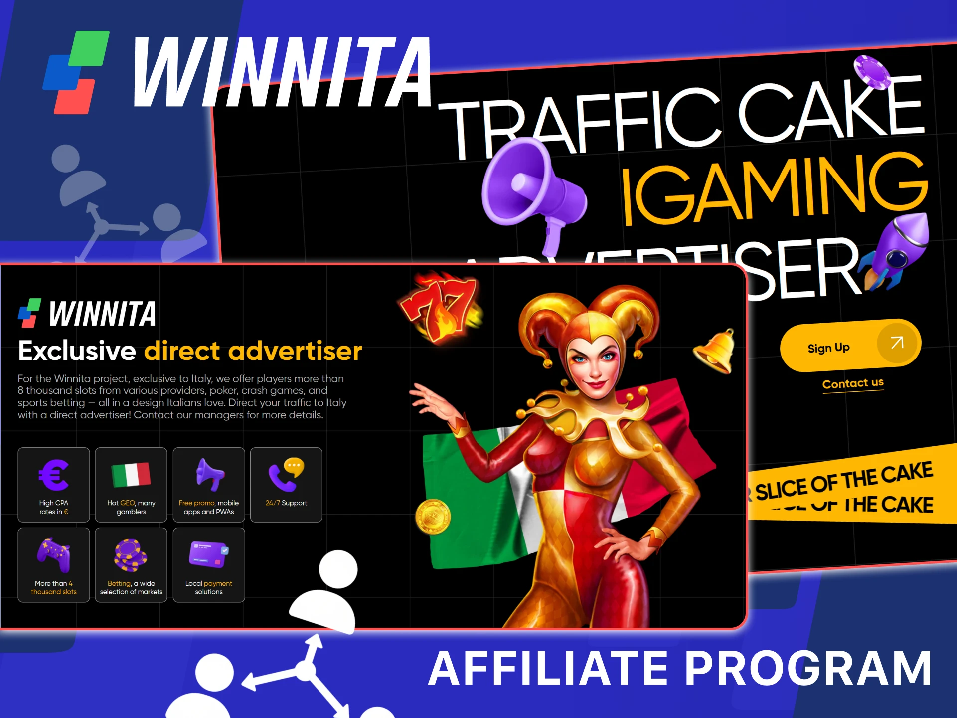 Join the official Winnita affiliate program and earn commission online.