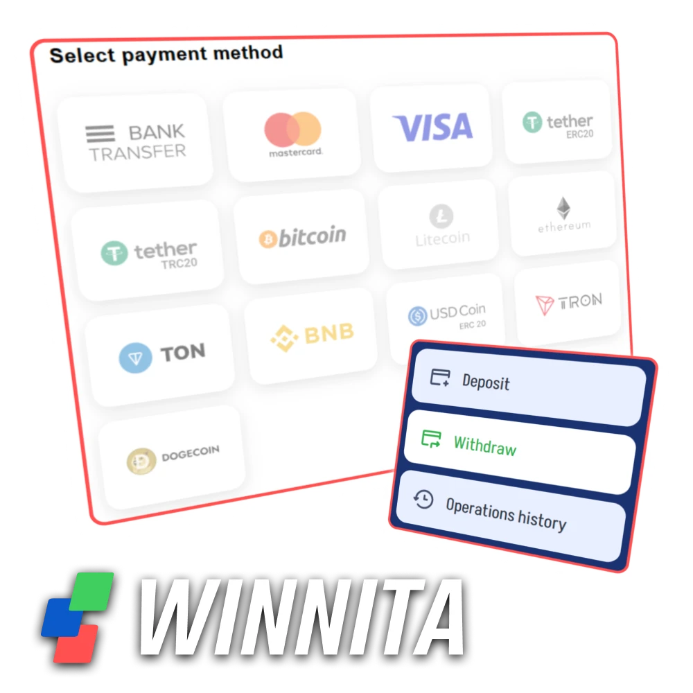 Fund and withdraw your account easily on Winnita Italy site.