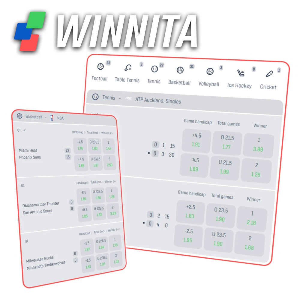 Explore crypto betting options on the official Winnita sportsbook platform.