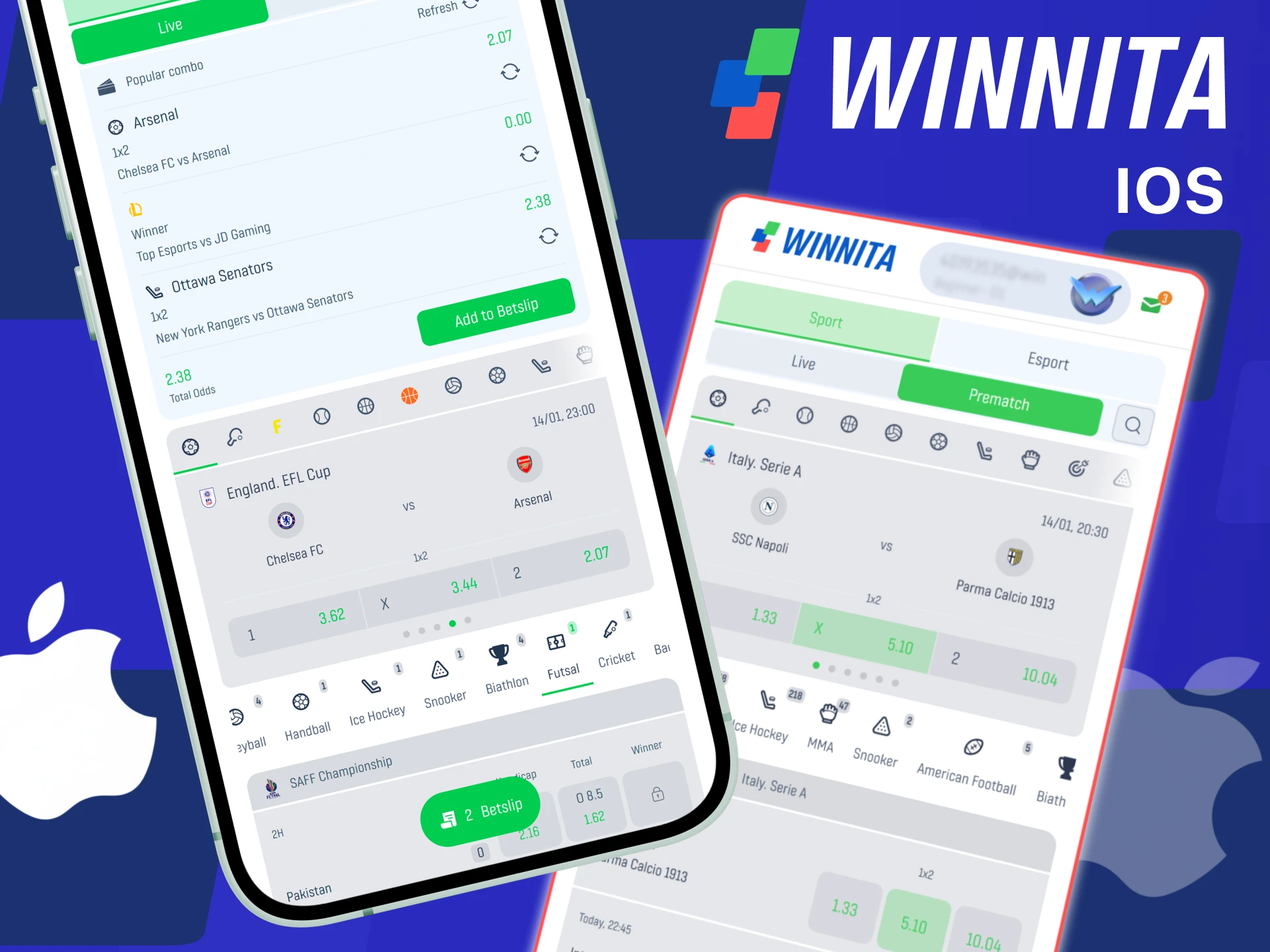 Access Winnita Sports on iOS for mobile betting on the official platform.