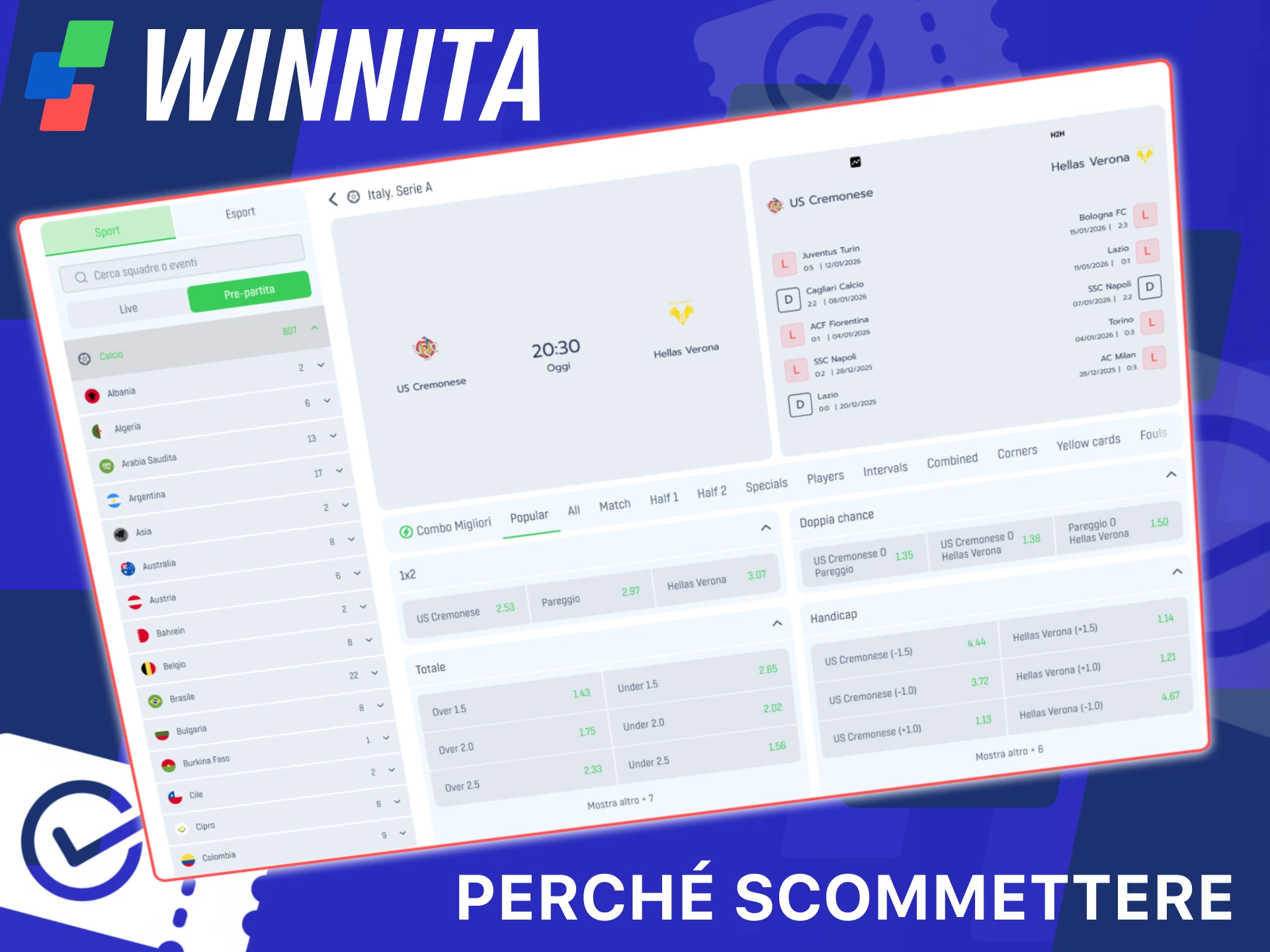 Scopri perché i giocatori scelgono il sito ufficiale Winnita per le scommesse.